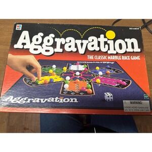 1999 Aggravation Game The Classic Marble Game Complete board in excellent cond.